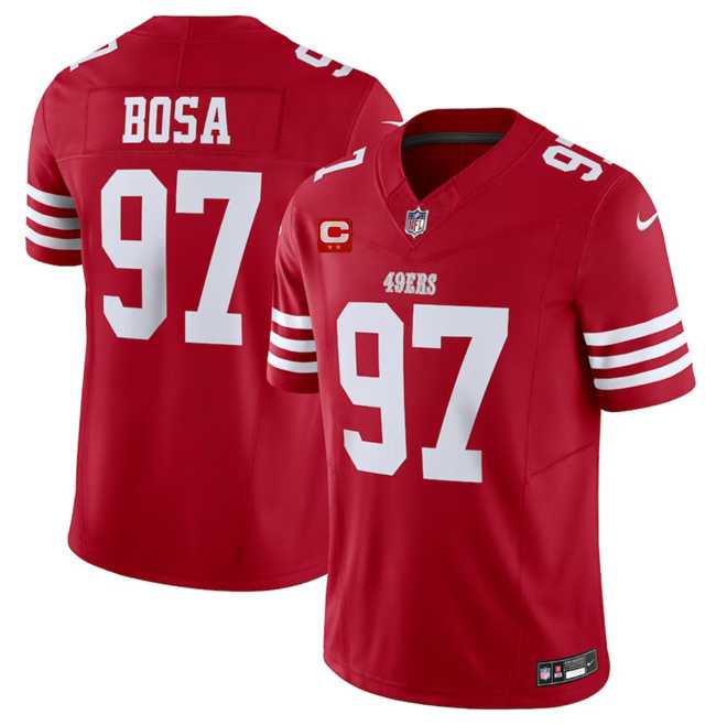 Men & Women & Youth San Francisco 49ers #97 Nick Bosa Red 2023 F.U.S.E. With 1-Star C Patch Vapor Untouchable Limited Jersey